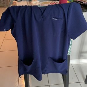 Jaanuu Navy blue V-neck scrub top